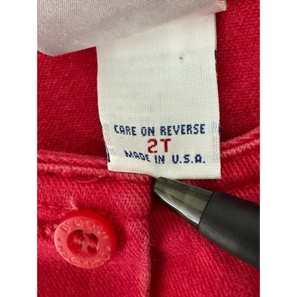 Vintage OshKosh Pink Denim Jumper Dress‎ 2T